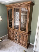 58.5x16x81in Large 2 Piece Wood Hutch