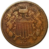 1868 Two Cent Piece NICELY CIRCULATED