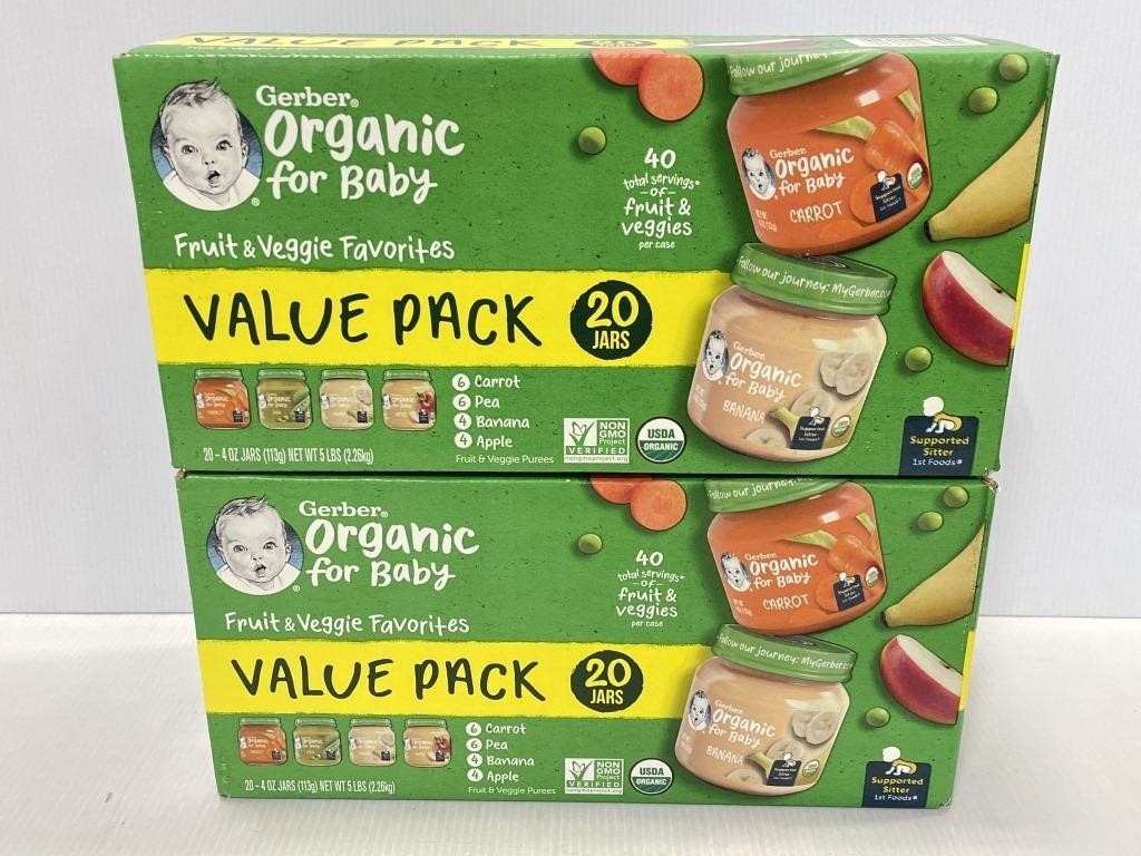 40 Jars Gerber Baby Food best by date August