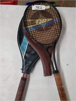 lot of tennis rackets