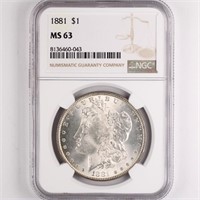 1881 Morgan Dollar NGC MS63