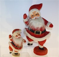 Vintage Dancing Santa Figurines - Two Sizes