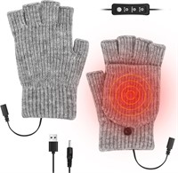NEW (M) USB Heated Fingerless Gloves w/3 Levels
