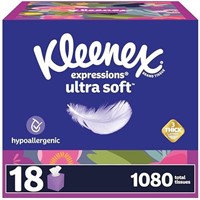 Kleenex Expressions Ultra Soft Facial Tissues, 18