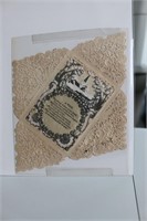 1856 British Paper Lace Greeting Card