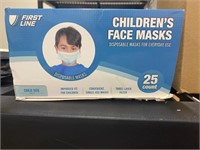 Box of 25 Kids Face Masks NEW