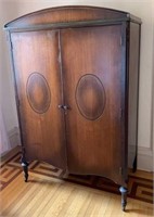 Antique Walnut Chifferobe Clothes Cabinet