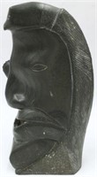 Inuit Carved Stone Head w/Animal Figures.