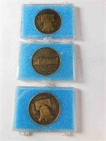 Bank of Woodward 50 years coins (x3)