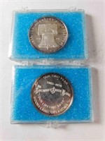 Security State Bank 73 years coins (x2)