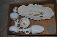 flat of decanters and tray