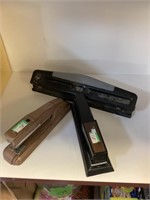 Staplers and 3 hole punch