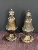 Sterling silver weighted salt and pepper shakers