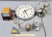 School Clock, Vintage Fan, Metronome etc