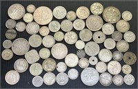 Foreign Coins Lot Collection incl Silver