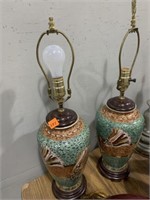 Pair Asian Inspired Lamps