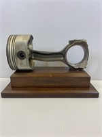 Piston on Wood Base Trophy