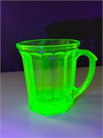 Vintage Green uranium creamer pitcher