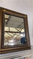 Frame beveled glass mirror Approximately 23 x 27
