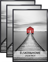 SEALED-ELSKER&HOME 24x36 Black Frames 3Pk