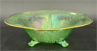Brocaded Palms centerpiece bowl - green