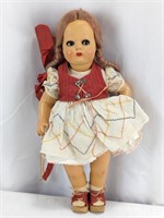 Vintage Brunette Doll in Ponytail