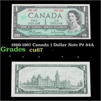 1960-1967 Canada 1 Dollar Note P# 84A Grades Gem++