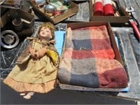 Vintage Doll & Blanket
