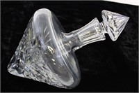 Crystal "Dreidel" Style Side Rest Decanter