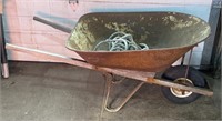 Metal Wheelbarrow with Rope Pulley Hook 
Approx