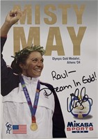 Misty May signed stat card