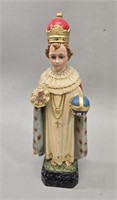 1950s Infant Jesus of Prague Plaster Shrine Statue