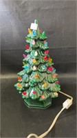 11 inch ceramic lighted Christmas tree