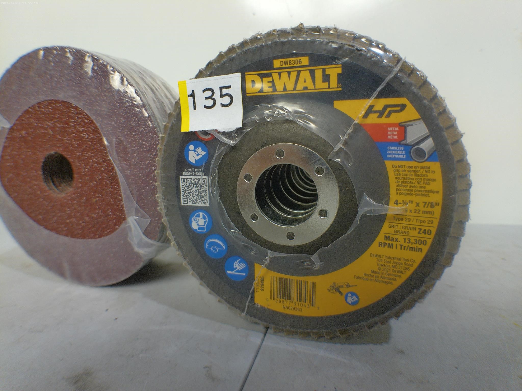 10 Dewalt Grinding Wheels & 25 Sanding Wheels