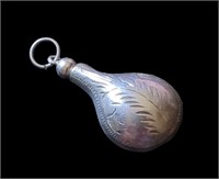 Antique sterling silver perfume bottle pendant