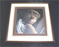 Angel Art 19x19" Framed/Matted-Locally