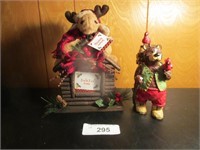 Moose and Bear Ornaments