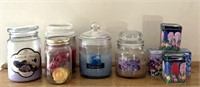 Assorted scented candles