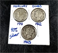 90% Silver Mercury Dimes