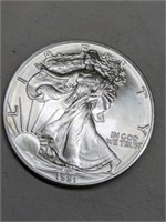 1991 BU American Silver Eagle