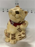 Stripped Cat cookie jar