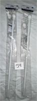 Ms 5/8  Ball 28 -48  Wht Curtain Rods