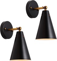 Black Wall Sconces Set of Two