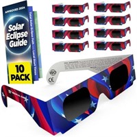 10 Pack Solar Eclipse Glasses - 2024 CE/ISO Certif