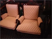 Pair of  late Victorian miniature parlor armchairs