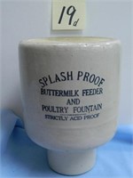 Crock Splash Proof Buttermilk Feeder & Poultry -