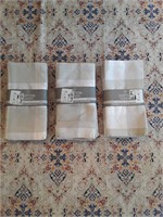 Plaid cream & tan napkins