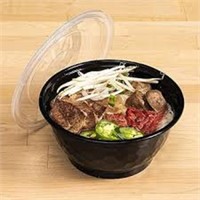 NEW! 25 Pack-TIYA Food Takeout Bowls - Black
