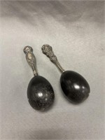 (2) Sterling Handled Sock Darners