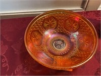 Vintage carnival glass bowl 6” x 2 1/2” tall